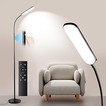 Yikuneng Dimmable LED Floor Lamp, Super Bright Reading Lamps
